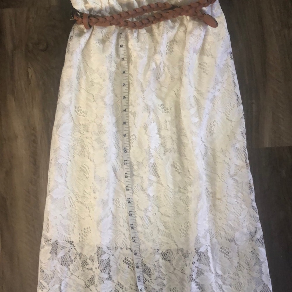 *SOLD* Trixxi White Lace Strapless Maxi Sundress - Picture 6 of 9